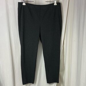 J.Jill 2x Slim Leg PONTE Charcoal Gray Pants Leggings Back Leg Vents